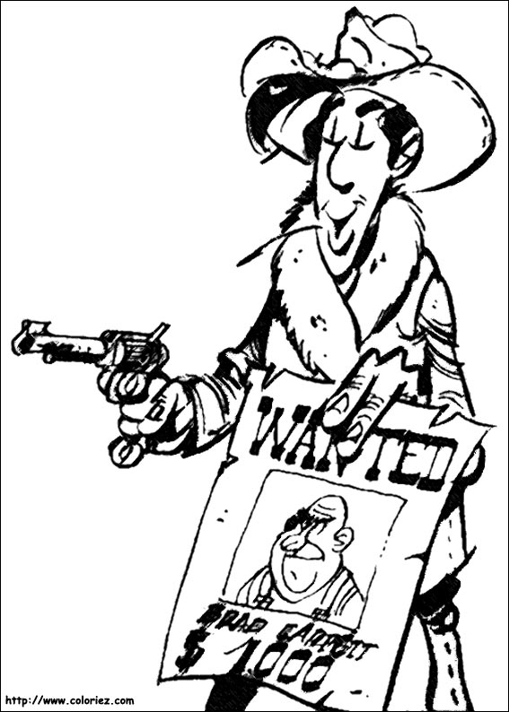 Lucky Luke coloring picture